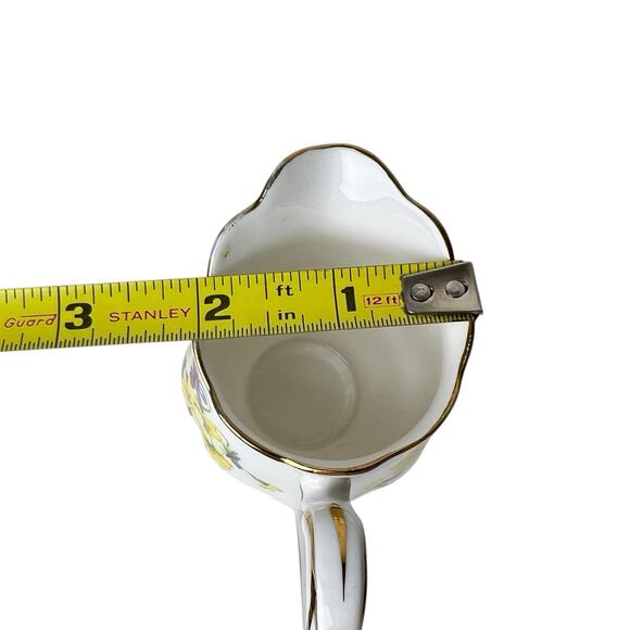 Royal Albert Creamer Sugar Set Bone China England Open Yellow Purple Flowers Vtg - Picture 11 of 12